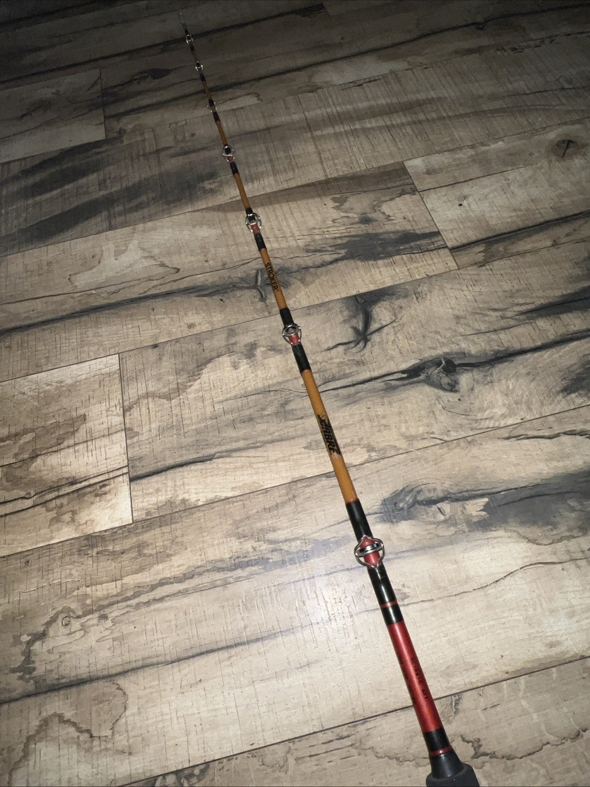 Sabre Classic Stroker 1pc 1661c 6’ Fishing Rod 30-80lb Test, Missing One Guide