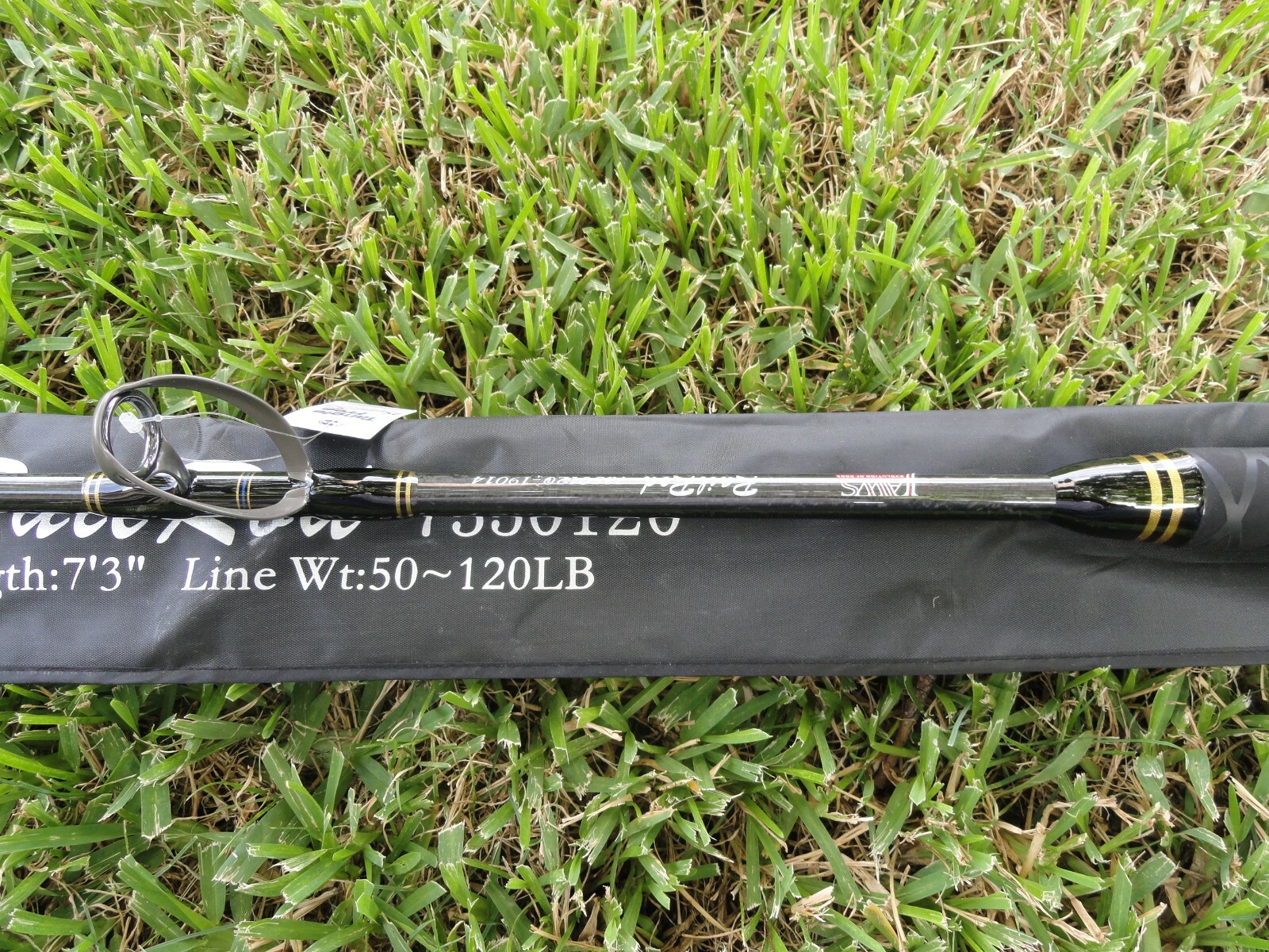 Jaws Big Game Stand-up Fishing Rail Rod 7’3″ 50~120lb W/COVER & FUJI HBSG Guides