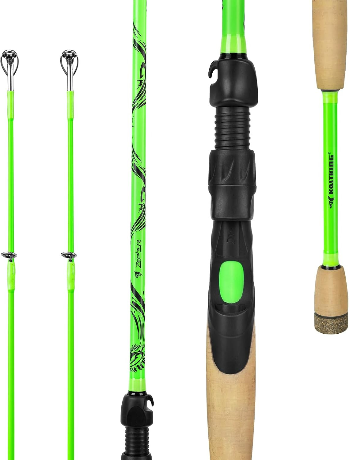 Zephyr Dual Tip Casting Rods & Spinning Fishing Rods, Lightweight Kastflex IM6 G