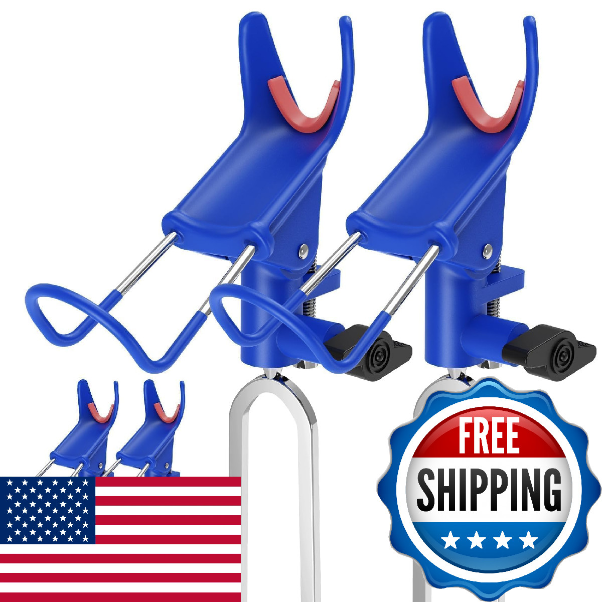 DZrudun Fishing Rod Pole Holder for Ground,Bank Fishing Rod Holder2/4 Pack,Upgra
