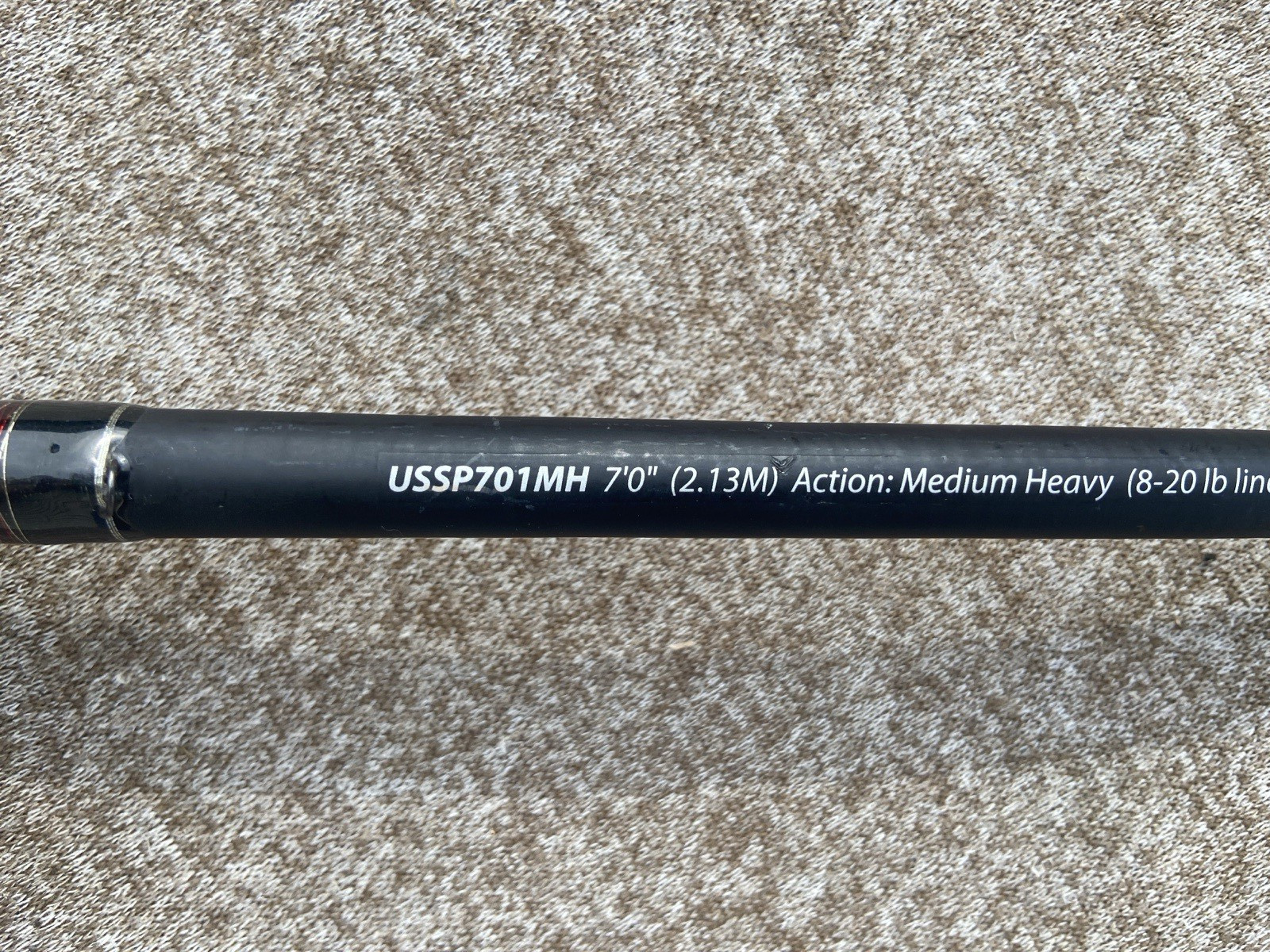 HARDLY USED SHAKESPEARE UGLY STIK GX2 USSP701MH 7 FOOT 1 PIECE SPINNING ROD