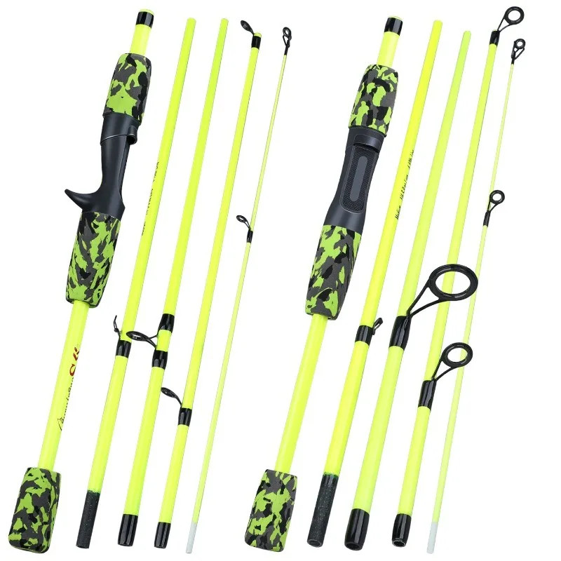 Sougayilang Spinning Fishing Combo 5 Sections Carbon Fiber Lure Fishing Rod