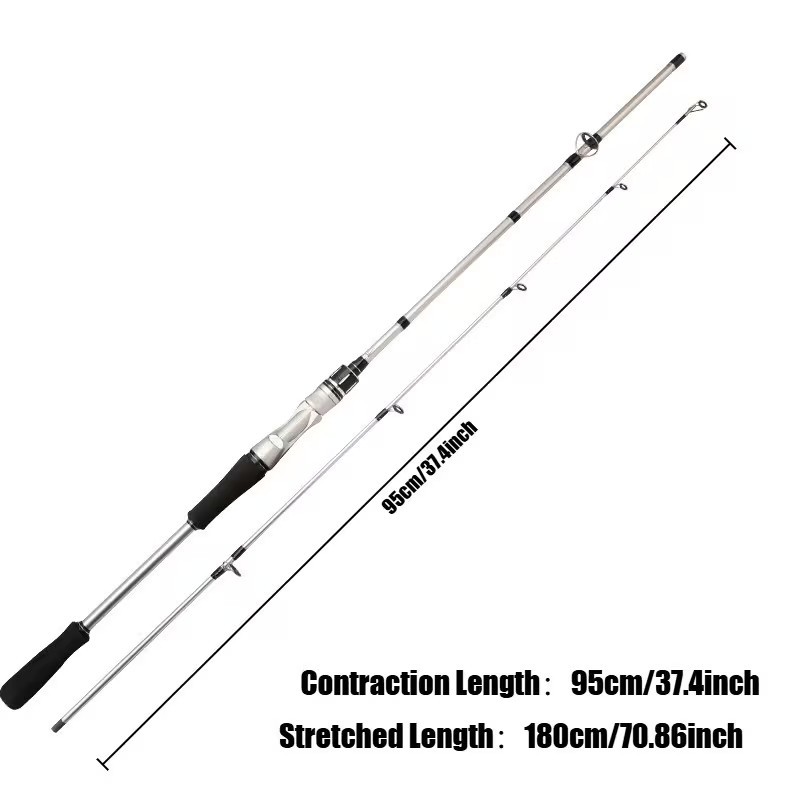Fisshing Rod Spinning 2pc 70″ Medium EVA Split Grip 8-15lb Line