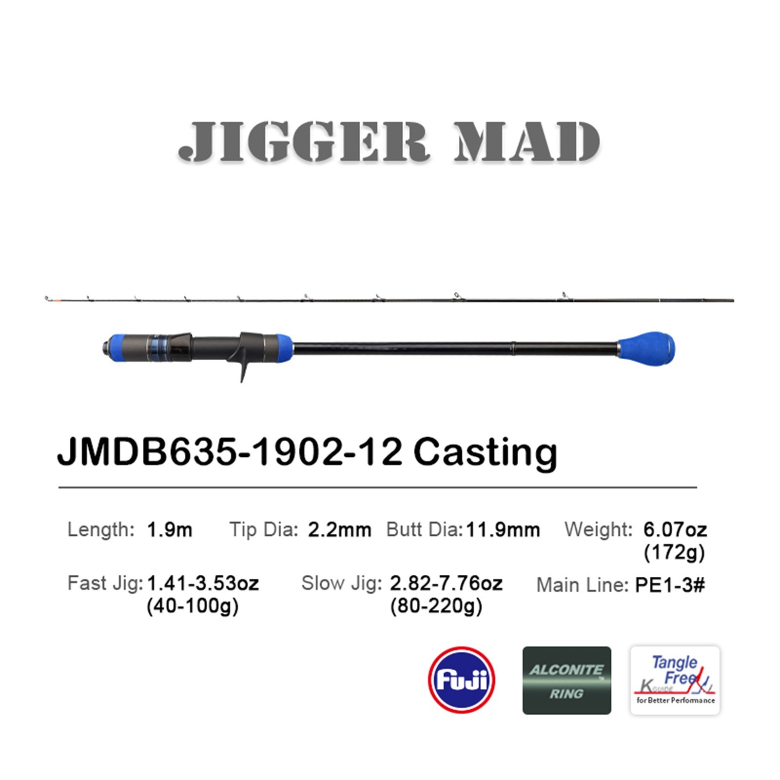 PURELURE JIGGER MAD Slow Jigging Rod Saltwater Boat Sea Fishing Casting Spinning