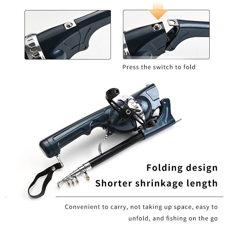 Portable Foldable Fishing Rod | Carbon Fiber Sea Fishing Pole 1.31M