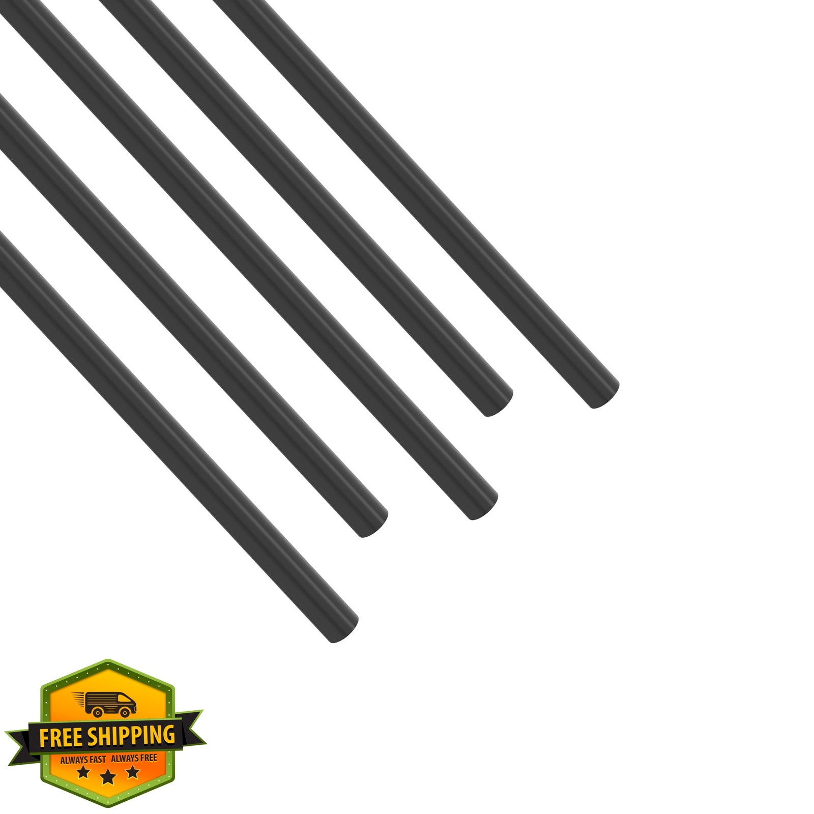 FOCMKEAS 4x400mm 5pc Carbon Fiber Rods