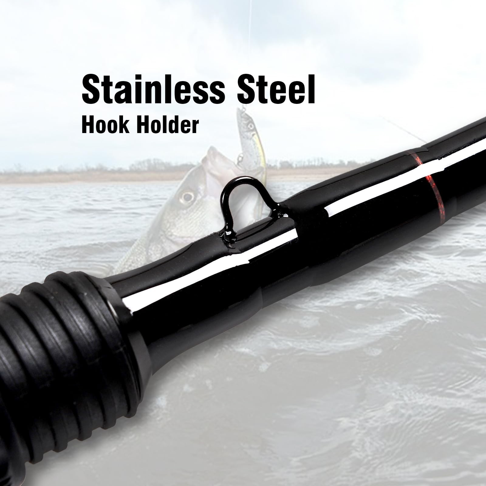 4-Piece Portable Travel Spinning Rod – Medium Carbon Fishing Rod for Anglers