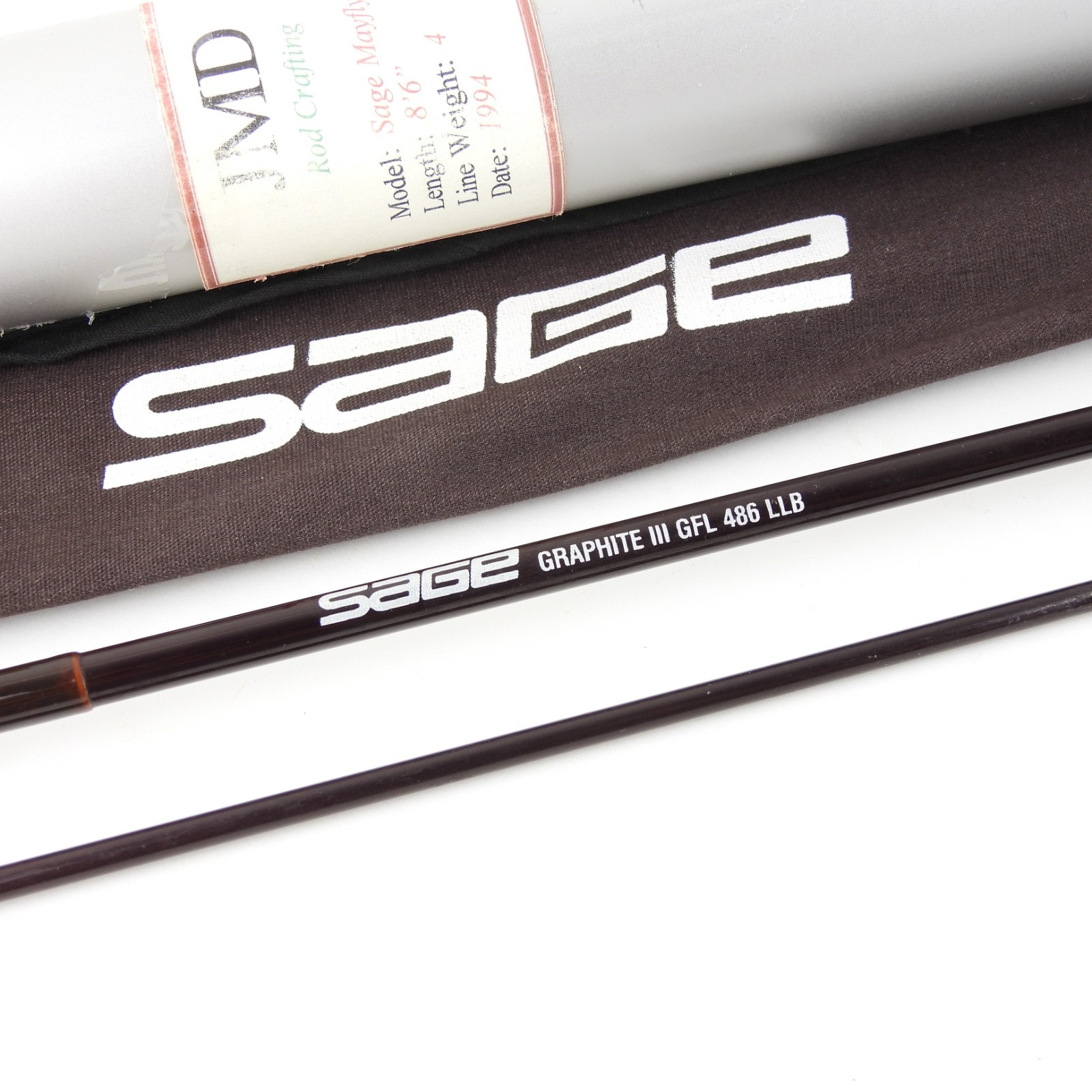 Custom-Built John M. Dann Sage Graphite III GFL 486 LLB Fly Rod. 8’ 6” 4wt.