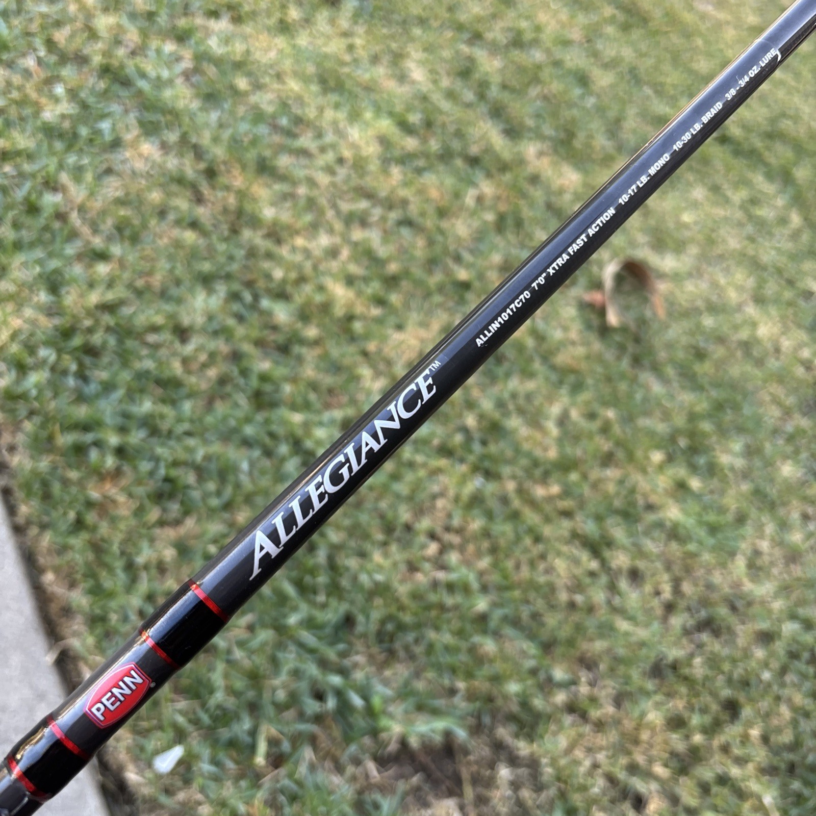 Penn Allegiance ALLIN1017C70 7′ 1 Piece Casting Fishing Rod Xtra Fast Action EUC
