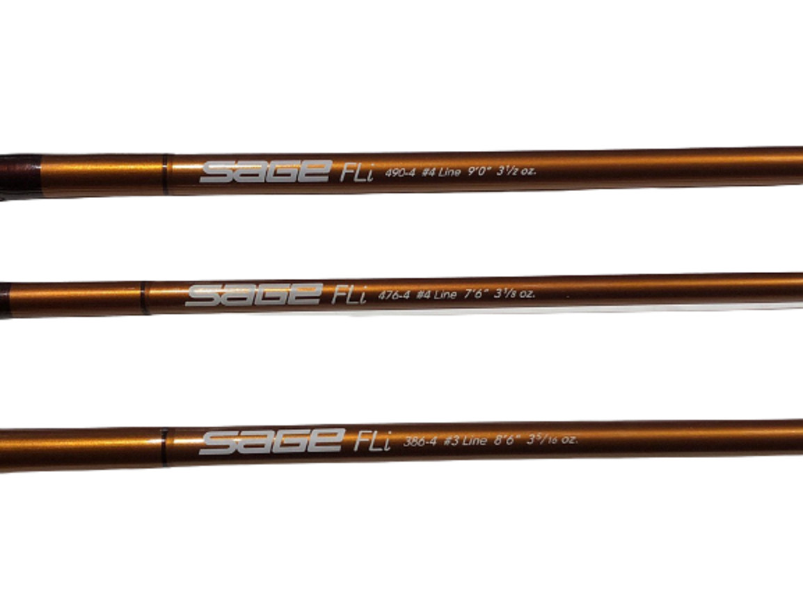 Sage Fli 3 &4 WT Length from 7’6″ to 9’0″ 4-Piece Fly Rods protective rod case