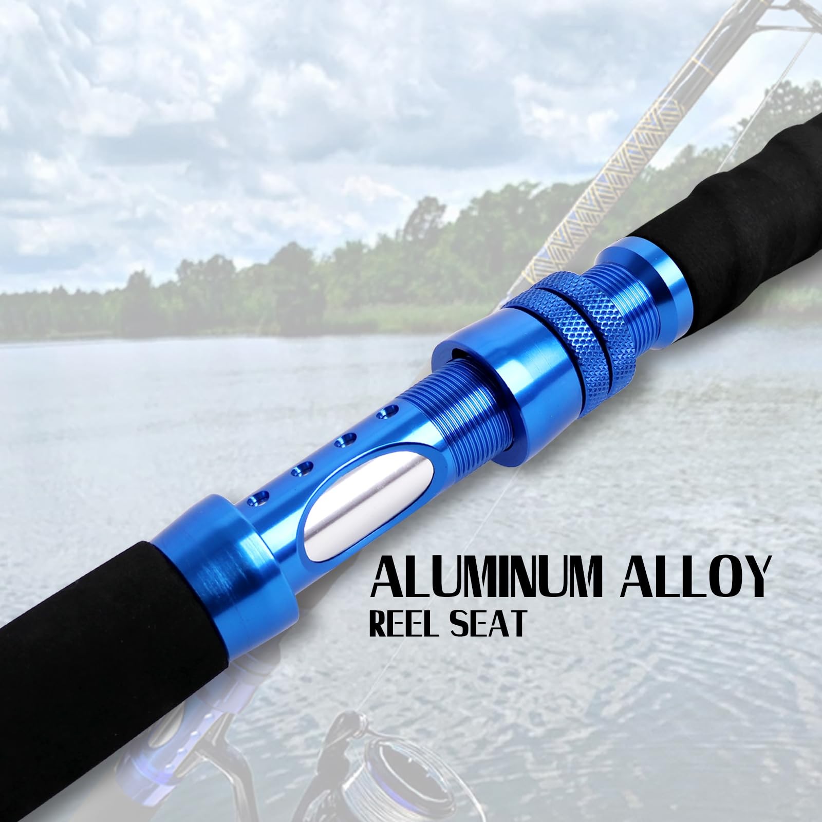 Saltwater Graphite Jig Jigging Spinning Fishing Rod 2 Piece Deep Sea Jig Pole…