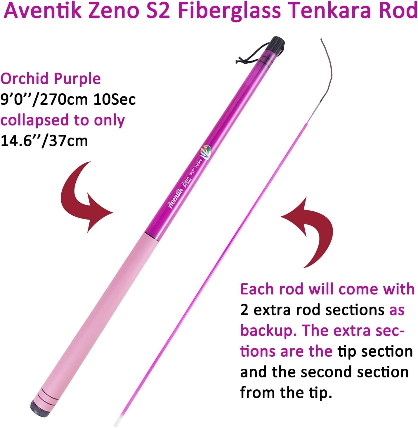 Soft M-Action Zeno Tenkara Rod – 6:4 Action, Lightweight & Perfect for Beginners