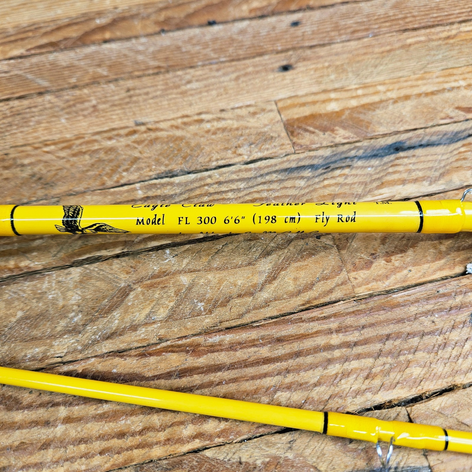 New Vintage Eagle Claw Feather Light 6′ 6″ Fly Rod FL 300-66 Wright & McGill Co