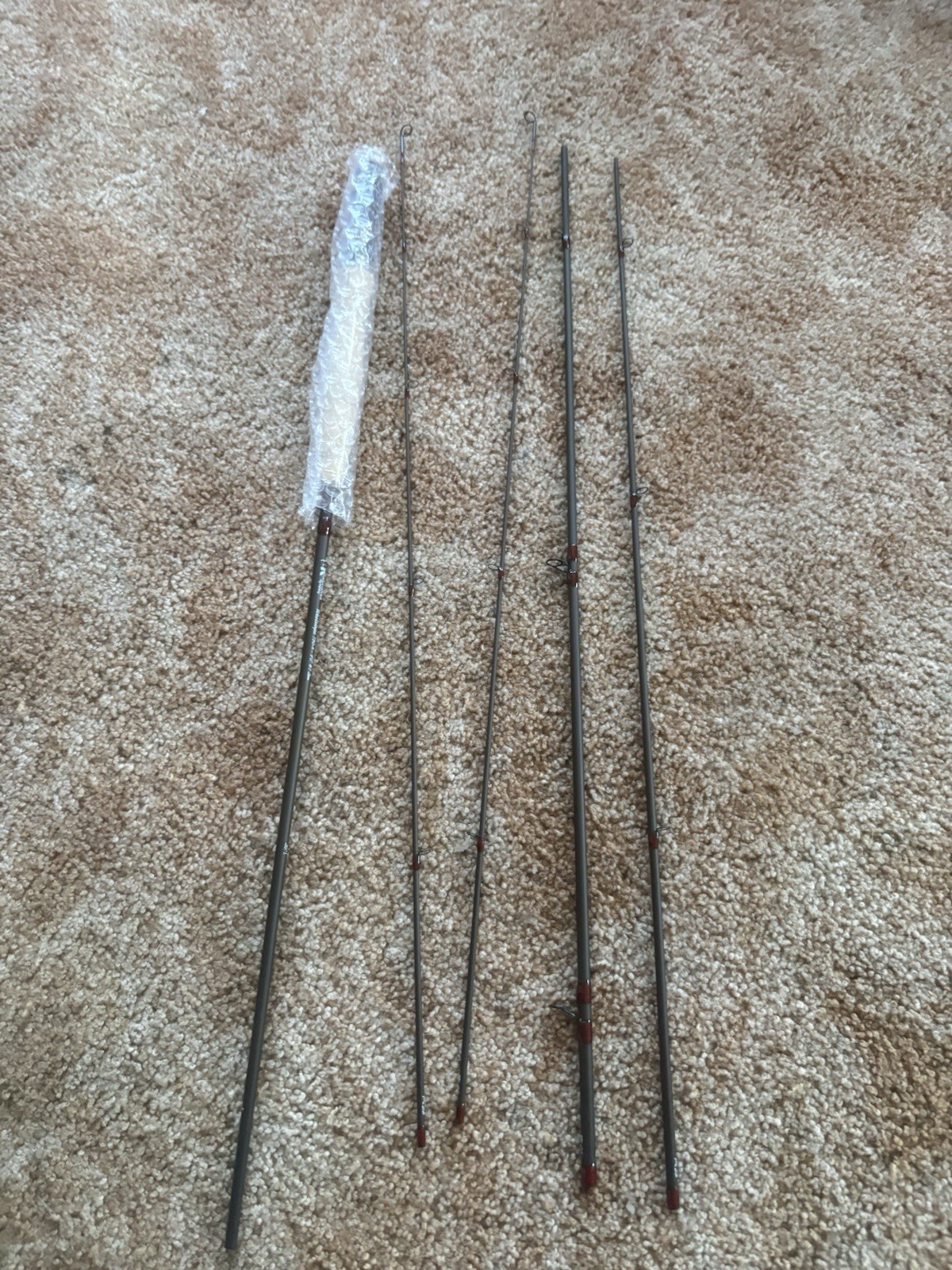 Kingfisher Fly Fishing Combo Rod Reel Travel Case Black Padded Nylon Tube