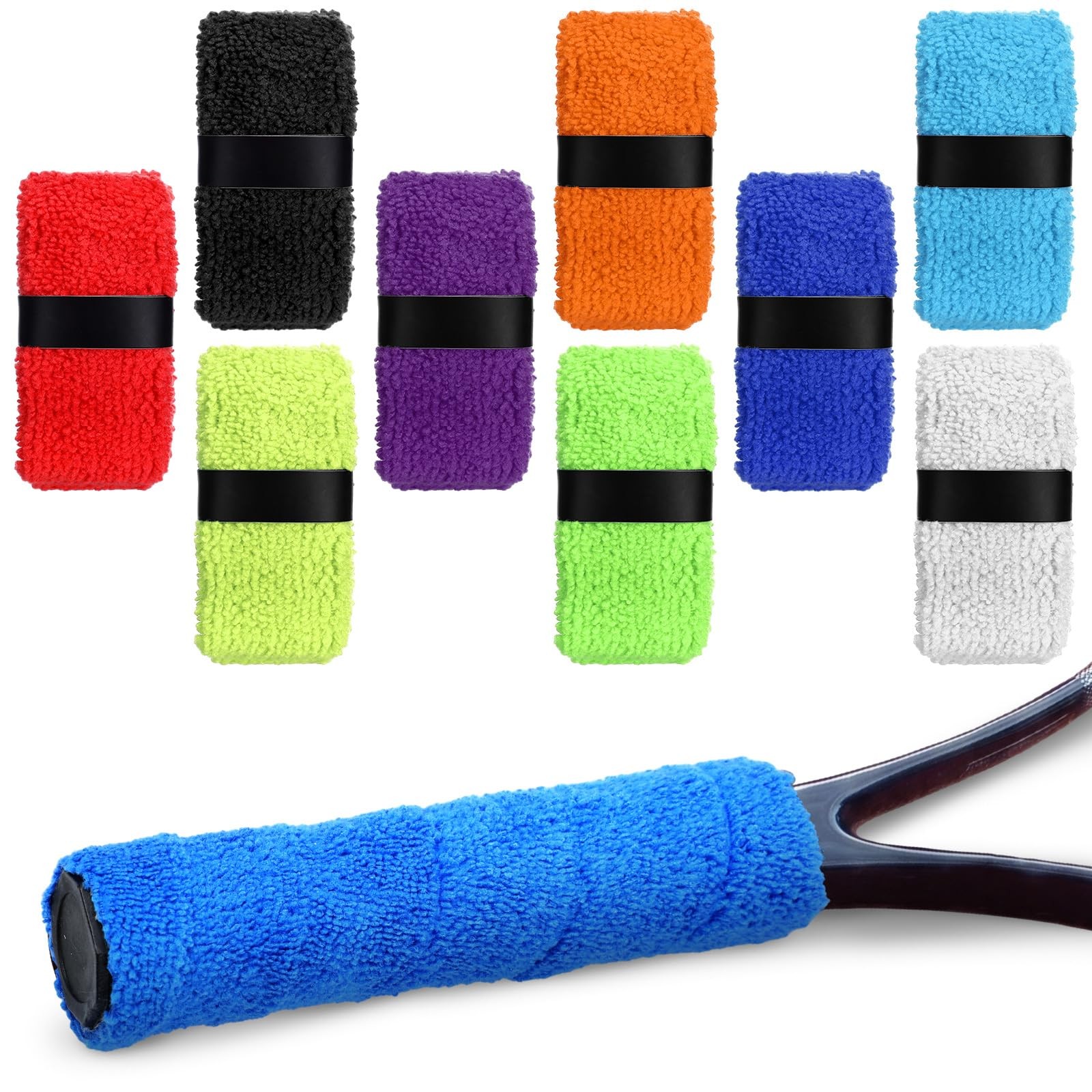 18 Pack Fishing Rod Towel Grips Handles Wrap 26.7 Inch Multicolor Nonslip and…