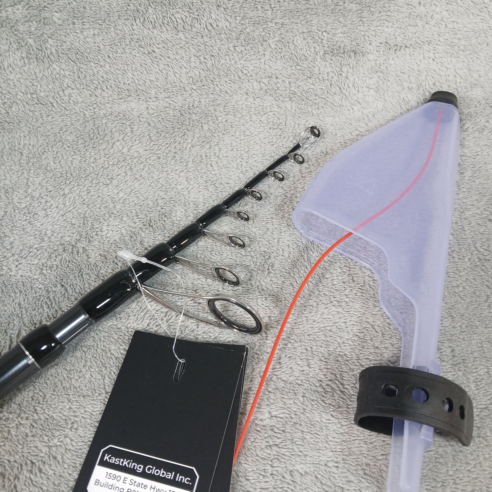 KastKing Megatron Telescopic Spinning Rod 7ft Black Travel Fishing