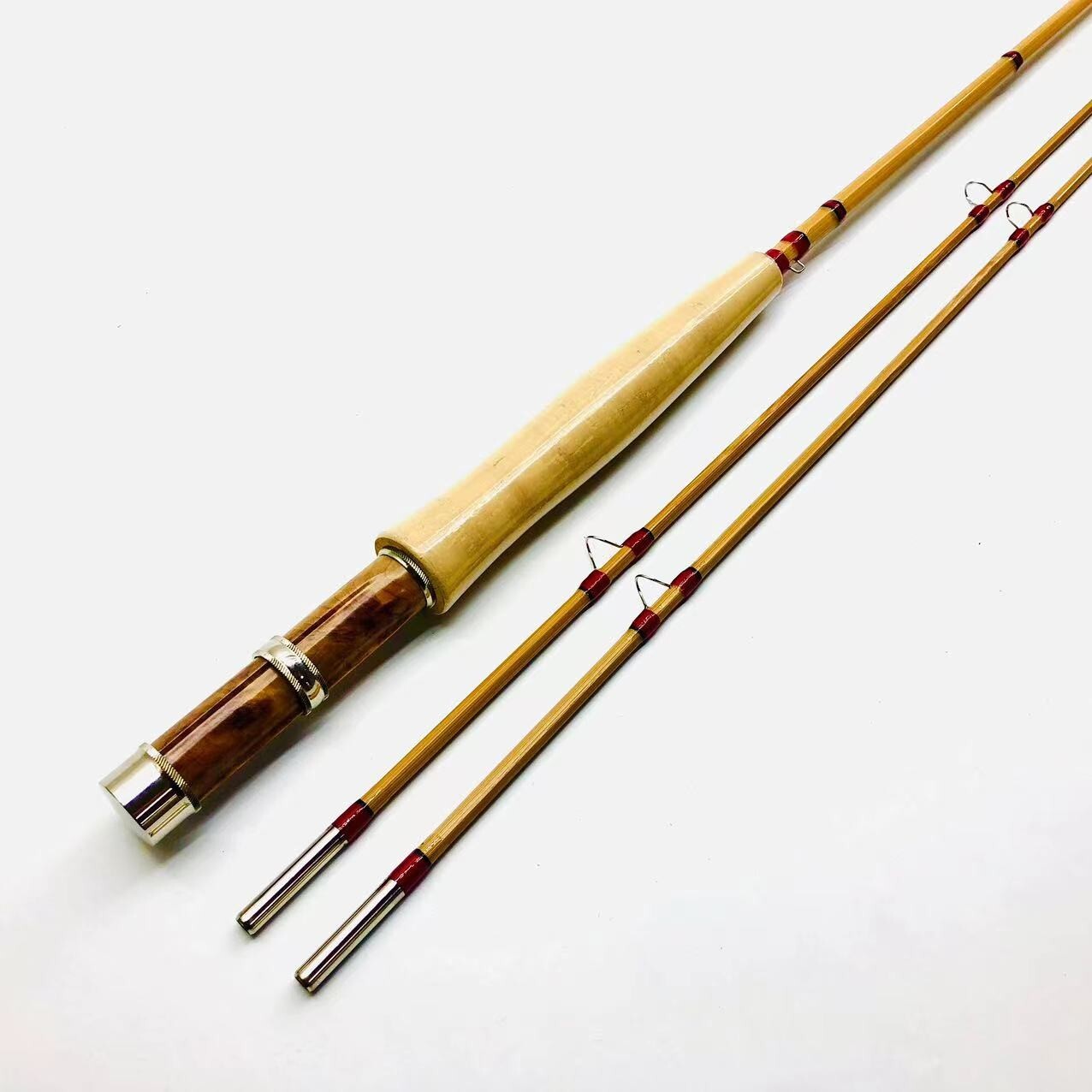 ZHUSRODS Classical Bamboo Fly Rod 6’0″~2 wt/2 Section~2 Tip/Fly Fishing Rods