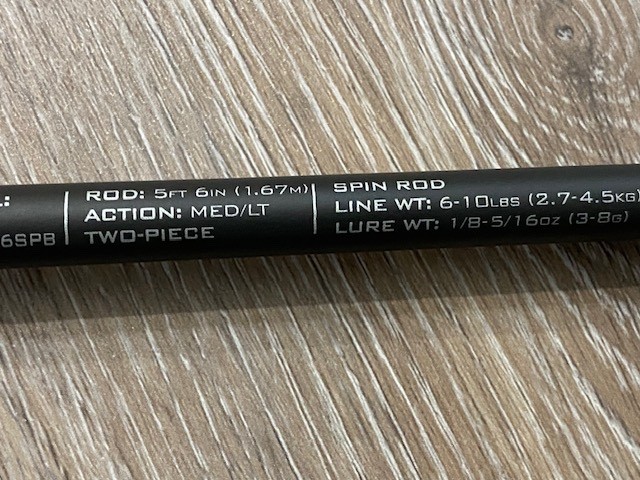 South Bend R2F3-AL56SPB 5’6″ 2 PC Med-Light Spinning Rod