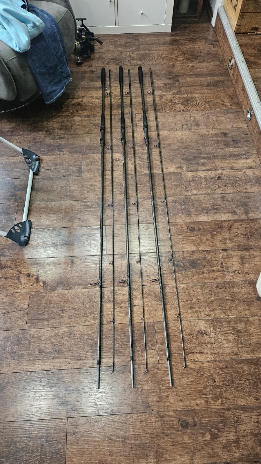 3x Daiwa Kevin Nash 12ft 2lbs WKN Whisker Dictator Carp Rods