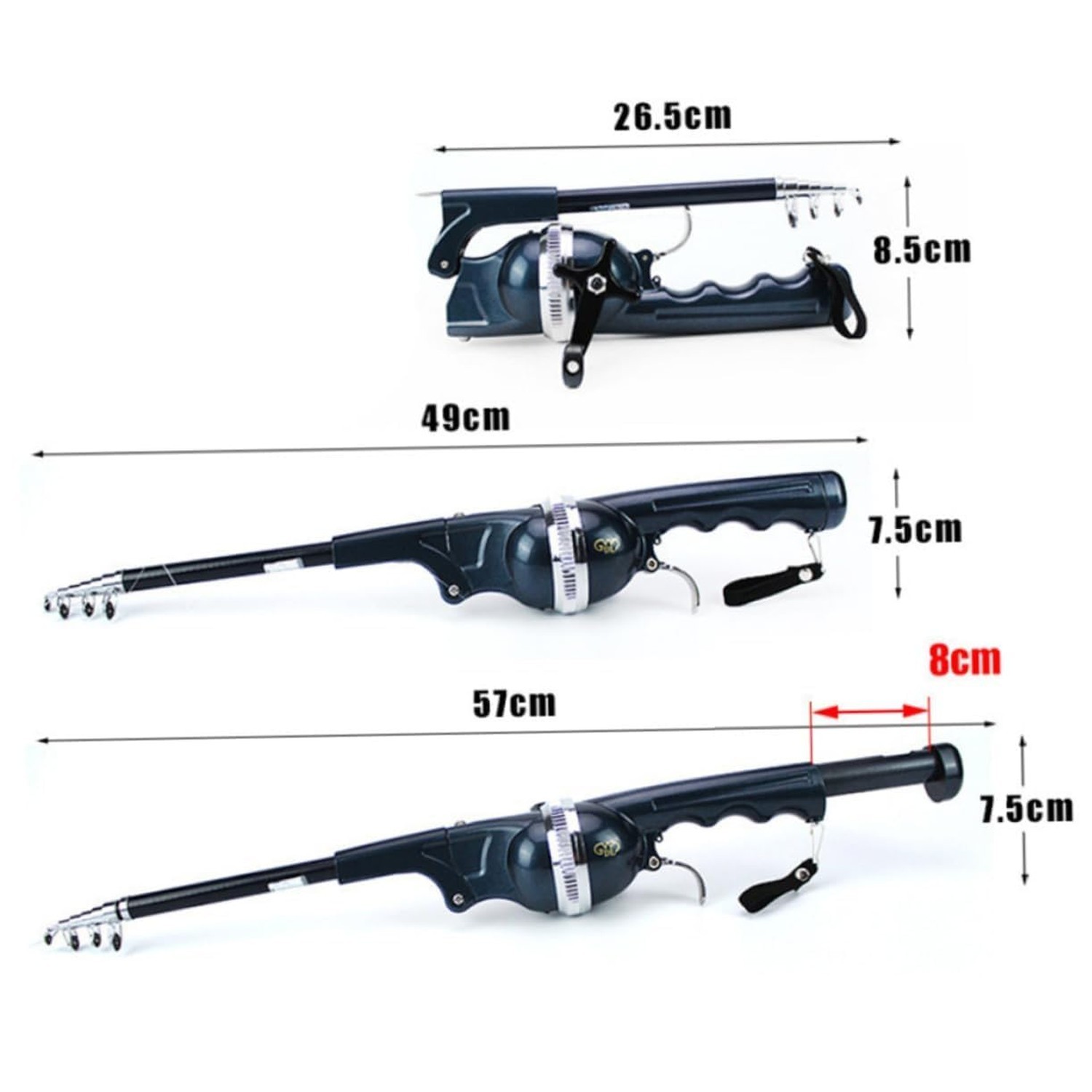 Mini Fishing Rod and Pocket Fishing Rod & Reel Combo – Collapsible Telescopic…