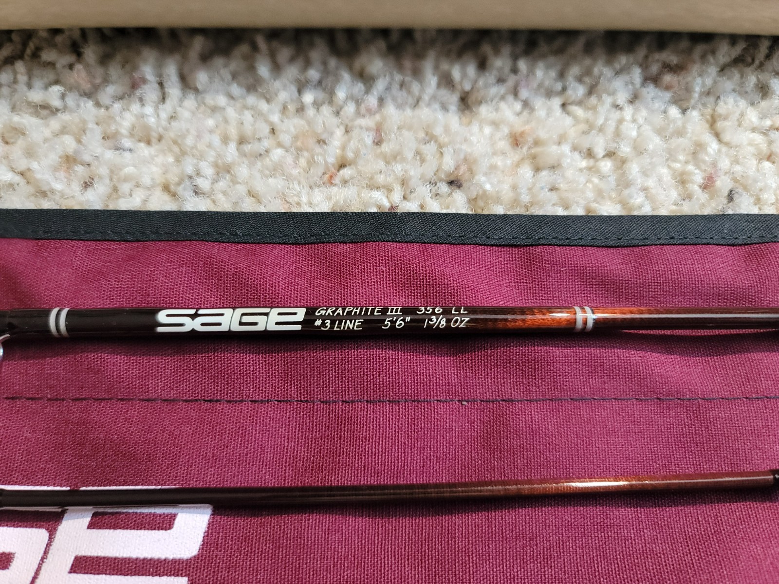 Sage Graphite III 356 LL 5’6″ 3wt 2pc Very Good to Excellent Condition