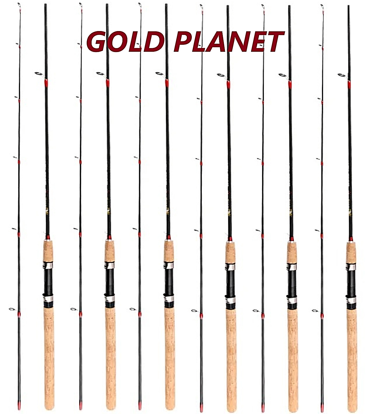 Fishing Pole Spinning Casting Rod 7 8 9 FT Carbon Fiber Medium Fast Lightweight