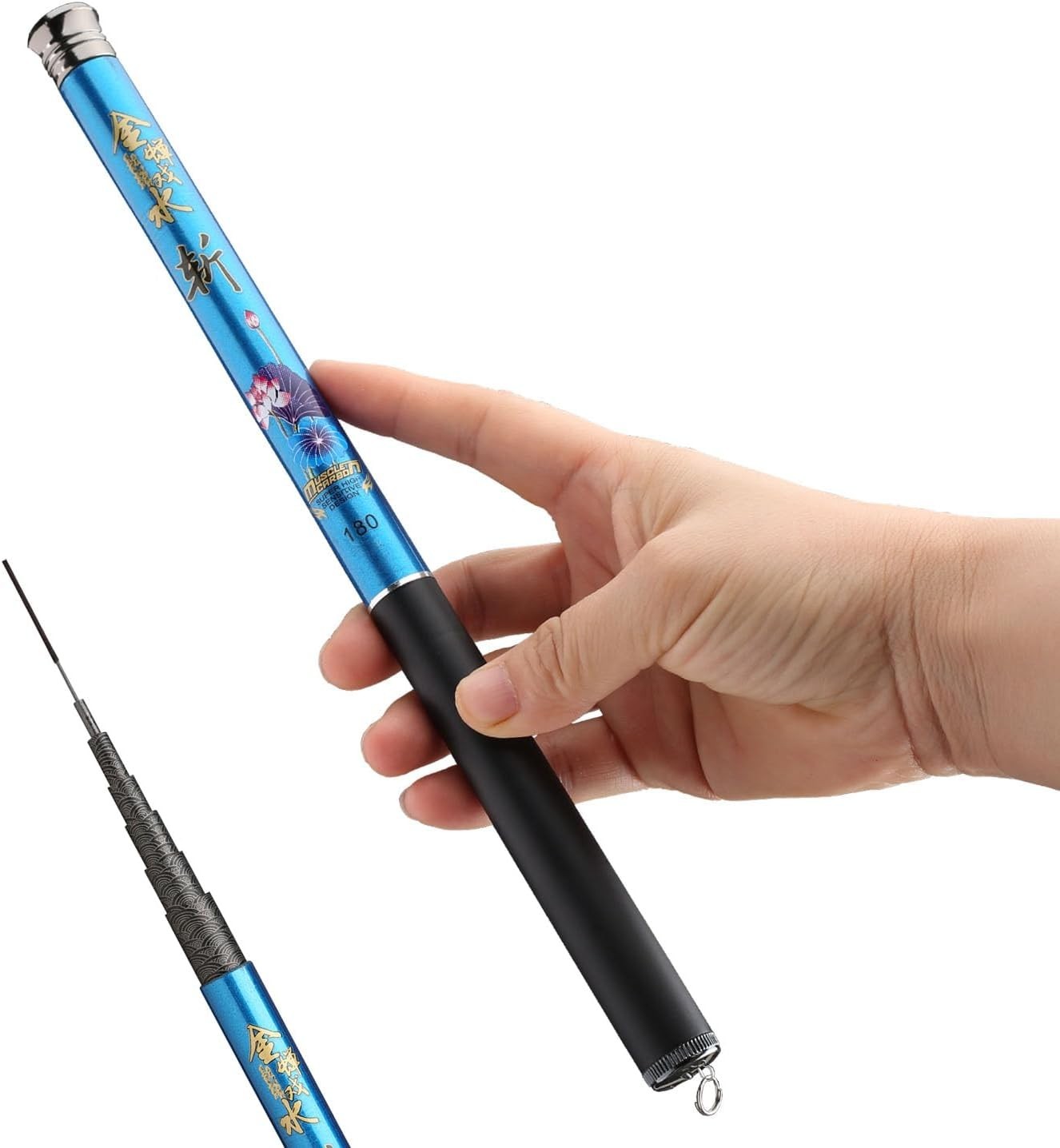 Portable Telescopic Crappie & Freshwater Fishing Rod Combo – Ultra Light Carb…