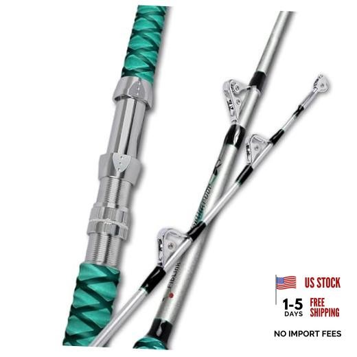 Saltwater Fishing Rod 1 Piece Trolling Rod Deep Drop Sea Roller Rod Big Game