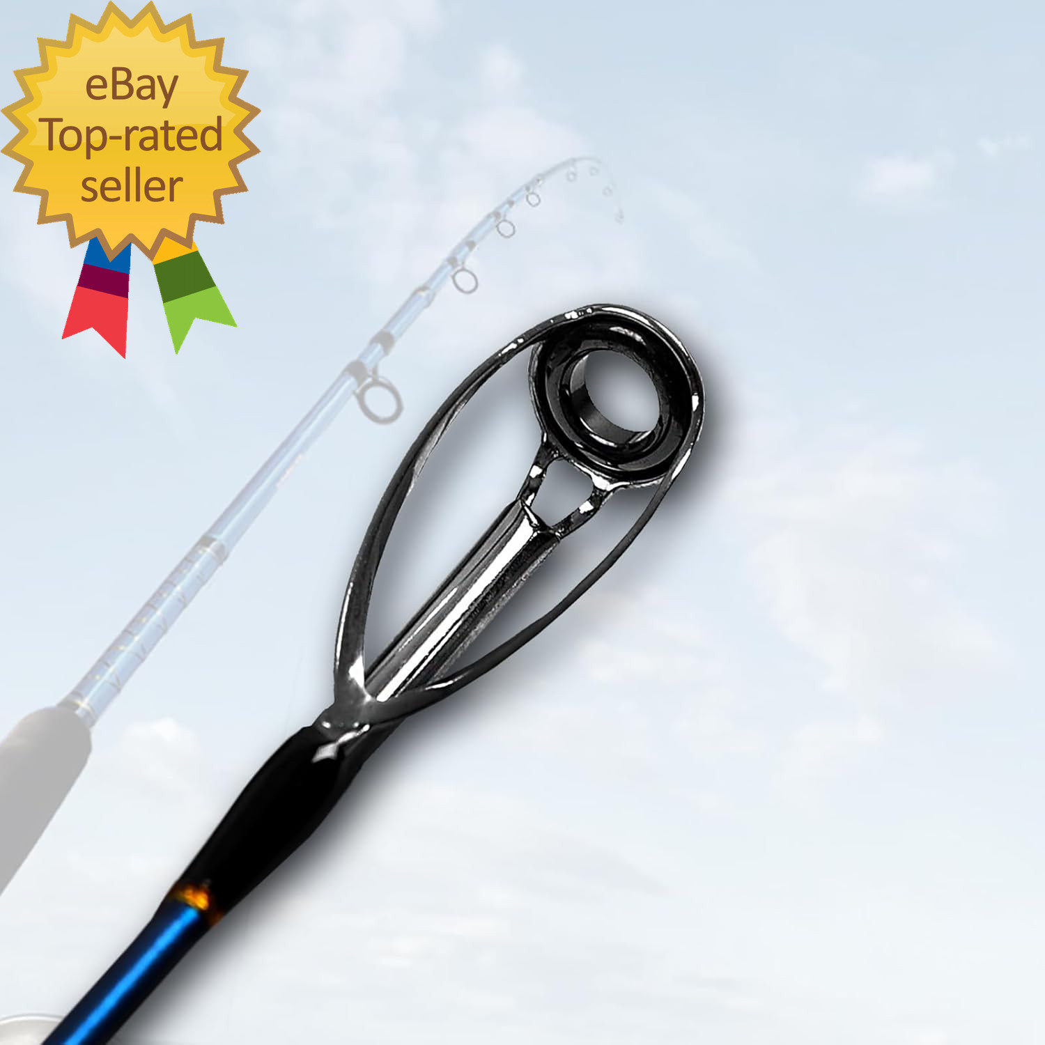 2 Piece Saltwater Spinning Fishing Rod Offshore Graphite Portable