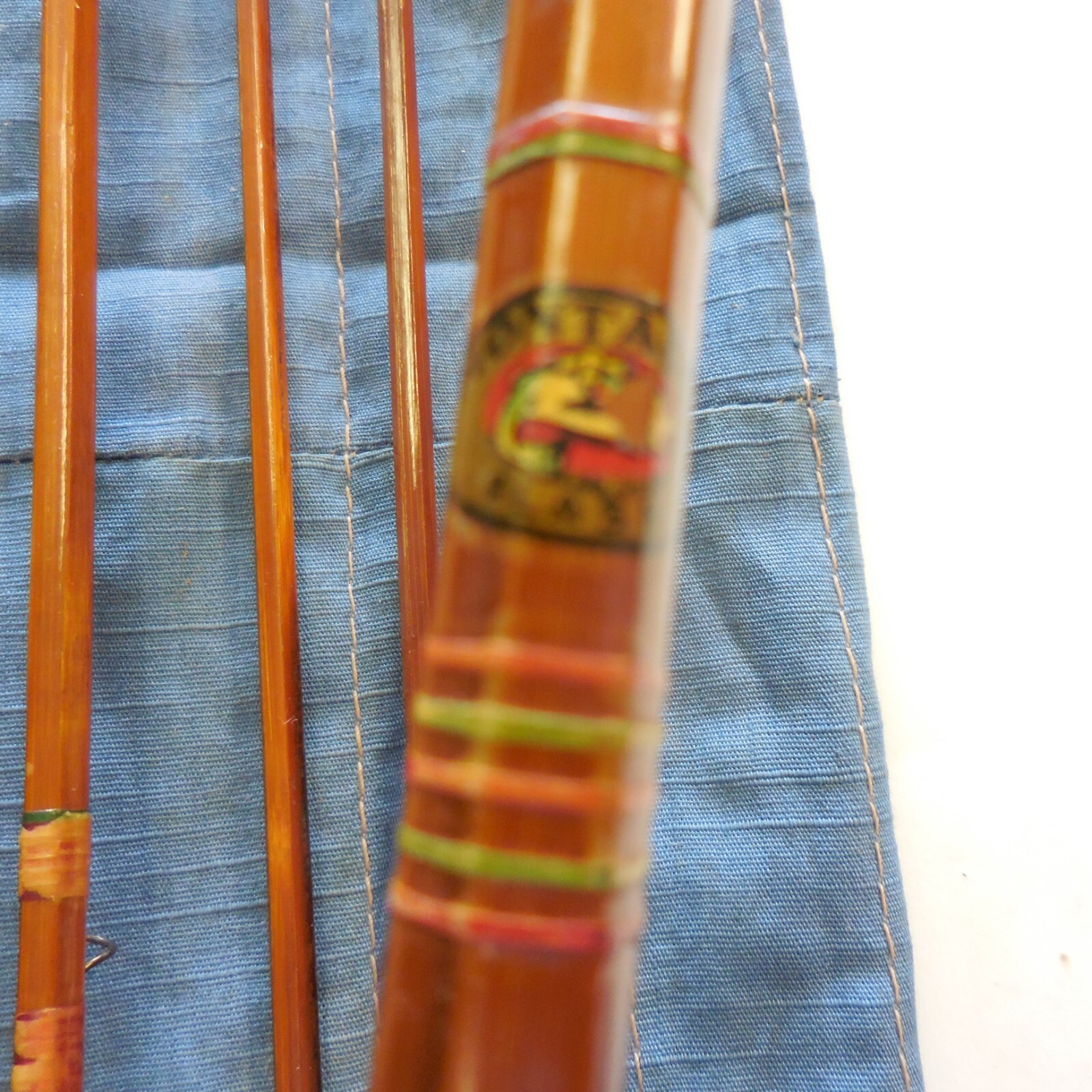 MONTAGUE FLY ROD FLASH 8 1/2ft BAMBOO 3 JOINTS MED EXT TIP Mint