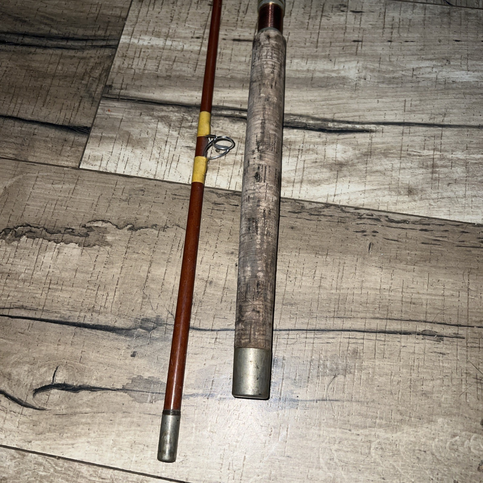Vintage Eagle Claw Wright & McGill Powerlight MPLS 8ft 2pc spinning Rod Cork