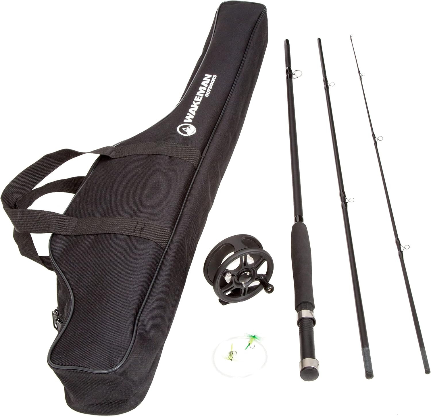 Outdoors Fly Fishing Rod & Reel Combo Starter Kit with Case