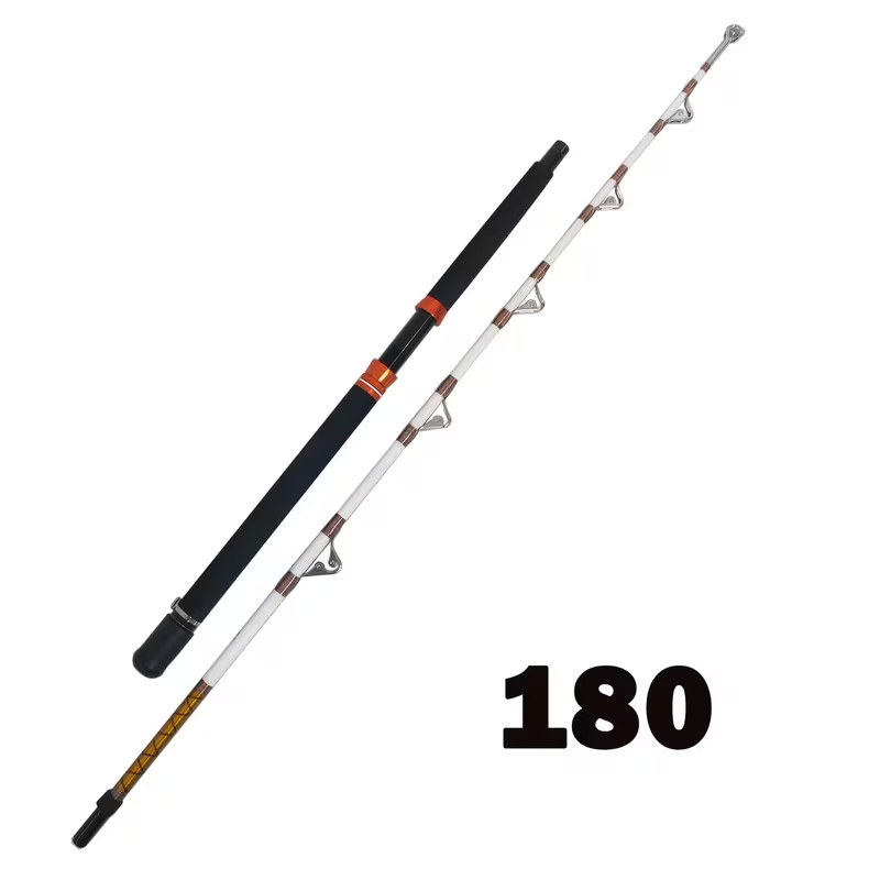 MBLM 180 Heavy-Duty Trolling Boat Saltwater Fishing Rod 80-120 lb w/ safety ring