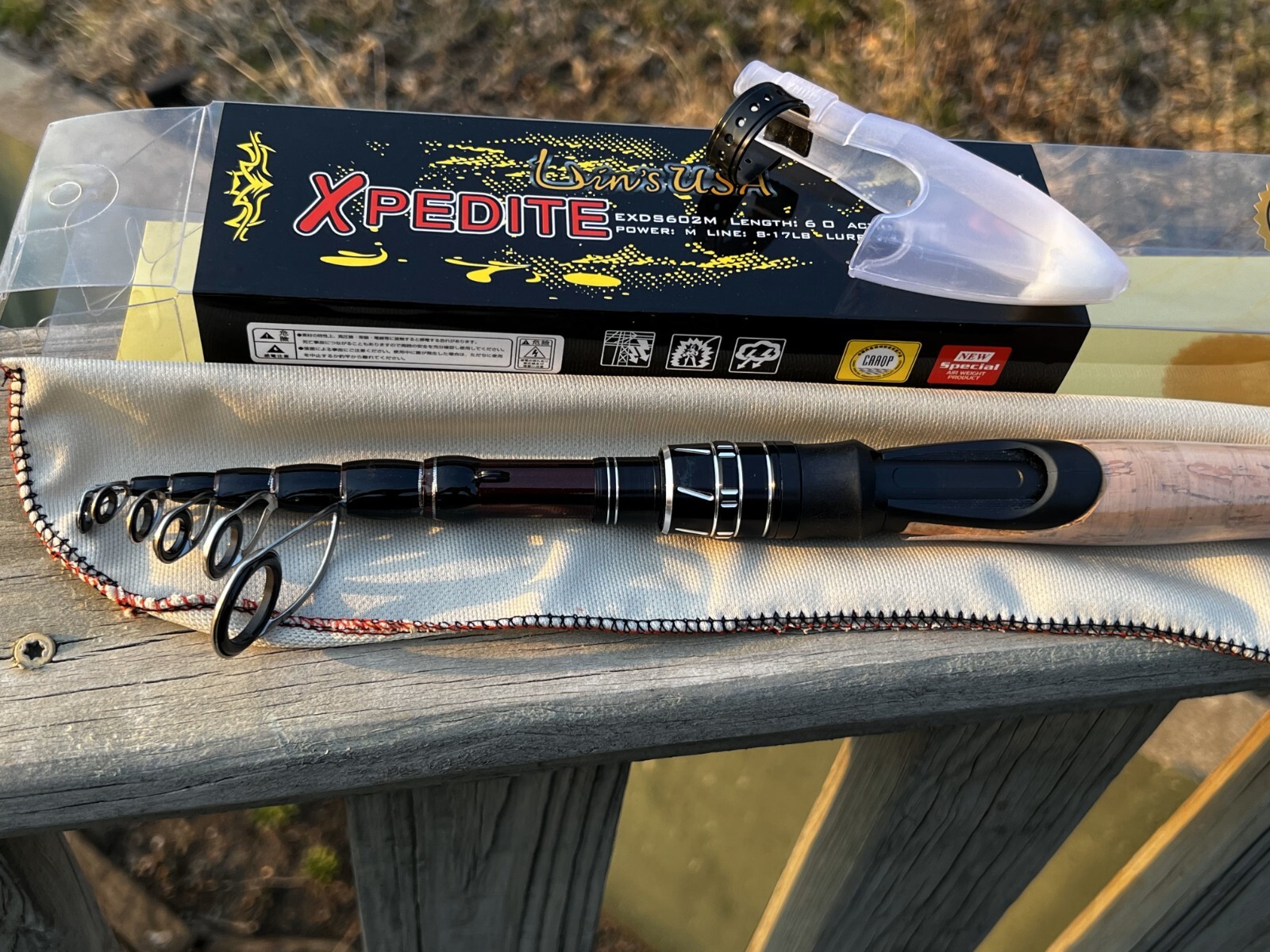 Lin’s Xpedite Portable Telescopic Spinning Fishing Rods, 24T Carbon Blanks.