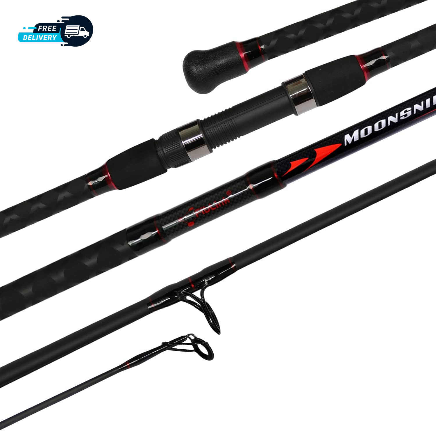 Surf Spinning Fishing Rod 2-Piece/4-Piece Graphite Travel Fishing Rod