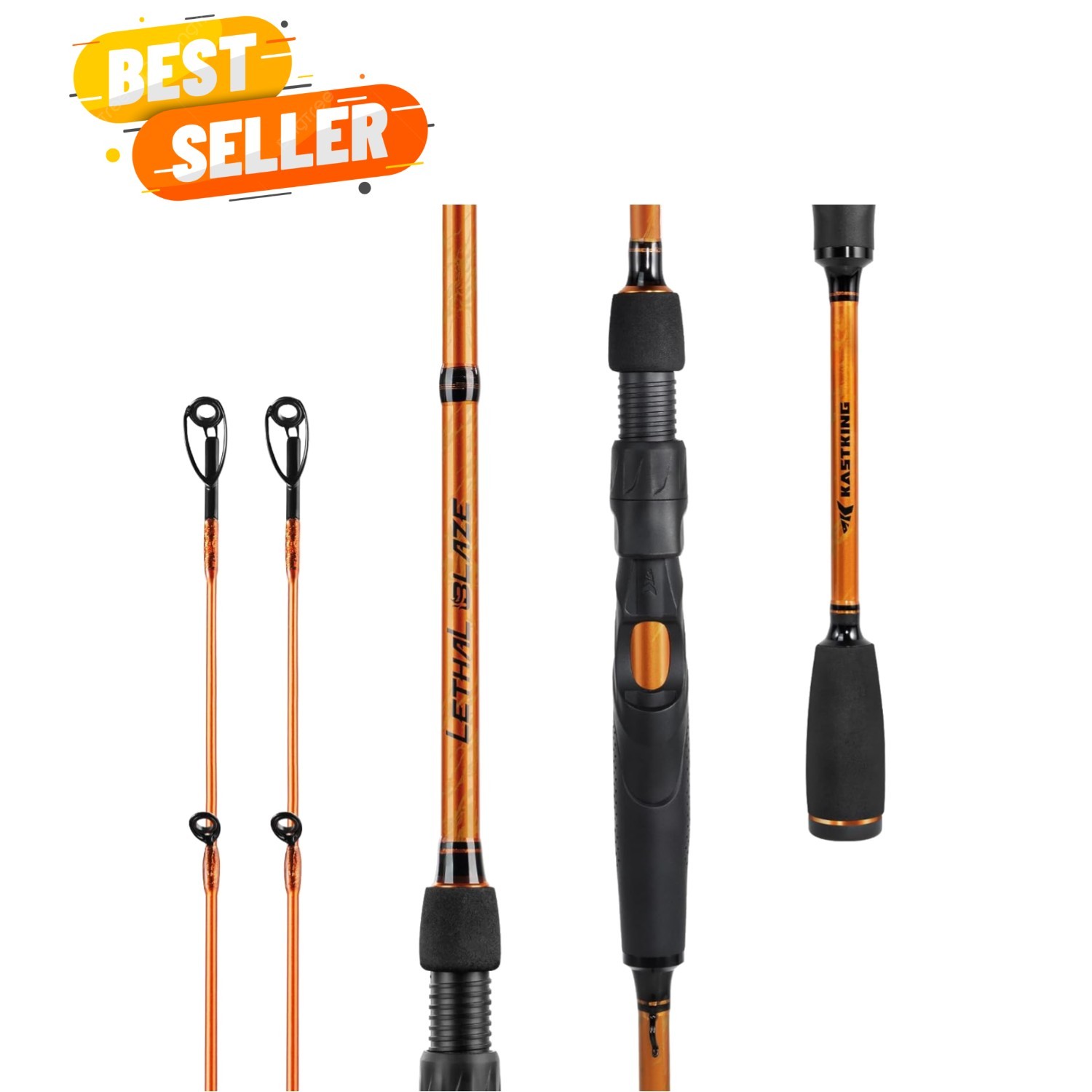 Lethal Blaze Twin-Tip Fishing Rods, IM6 Graphite Blanks Casting & Spinning Ro…