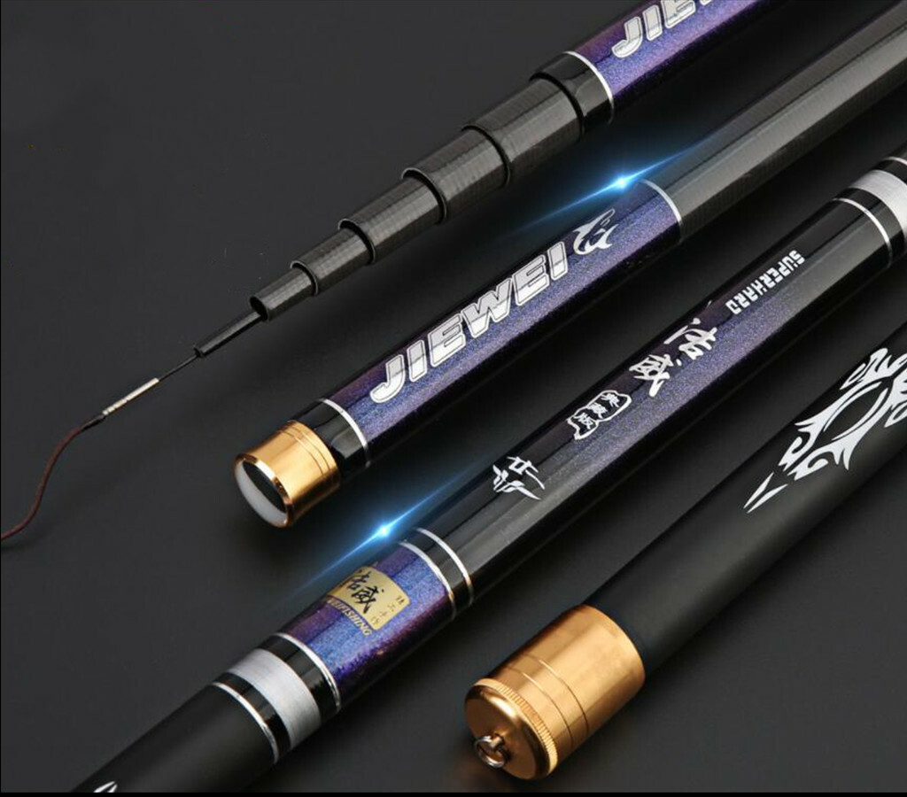Fishing Rod Carbon Fiber Telescopic Fishing Pole Stream Hand Rod 3.6M-6.3M Carp