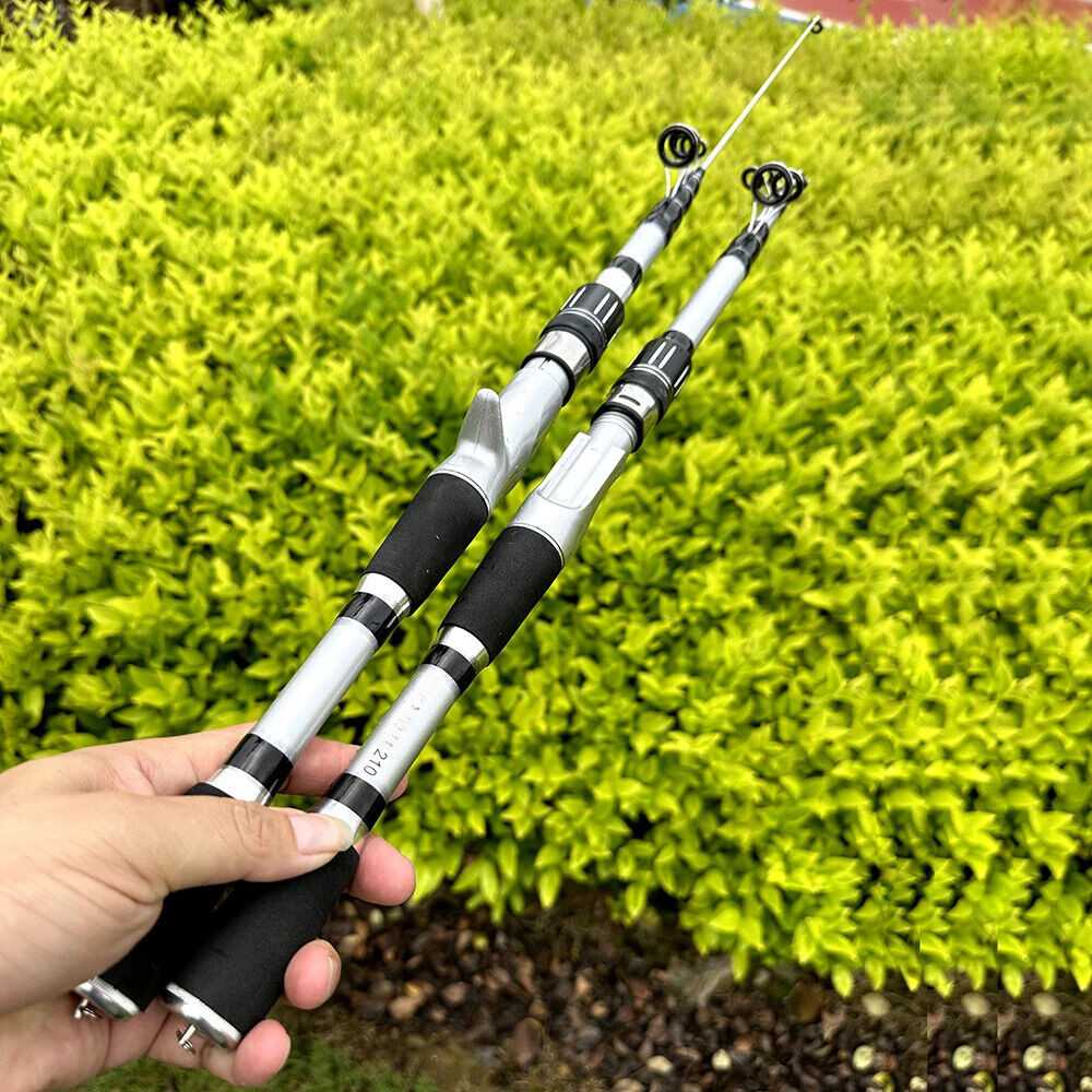 Hard Telescopic Fishing Rod Long Casting Pole Carbon Fiber 1.5m-2.4m Fast Pole