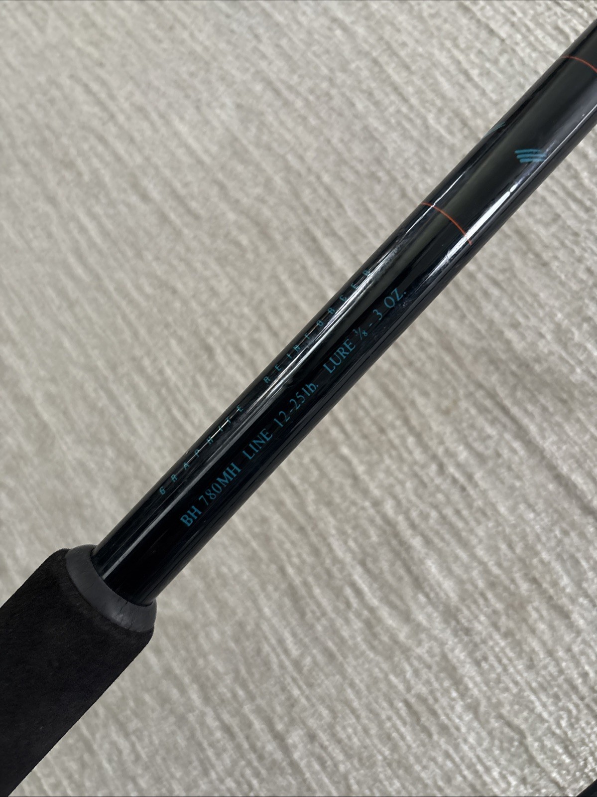 Ryobi Fintek Blue Hawk Graphite Fish Rod BH 780MH Line 12-25# Lure 3/8-3oz 7’11”