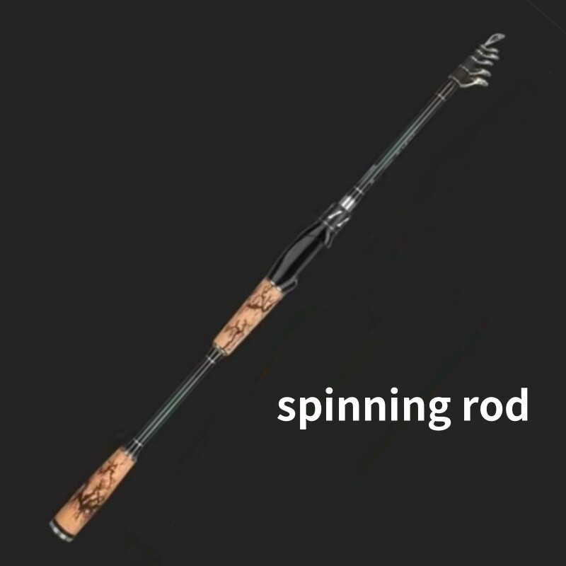 1.8M-2.4M Telescopic Fishing Rods Carbon Spinning Casting Rods Fishing Pole Bait
