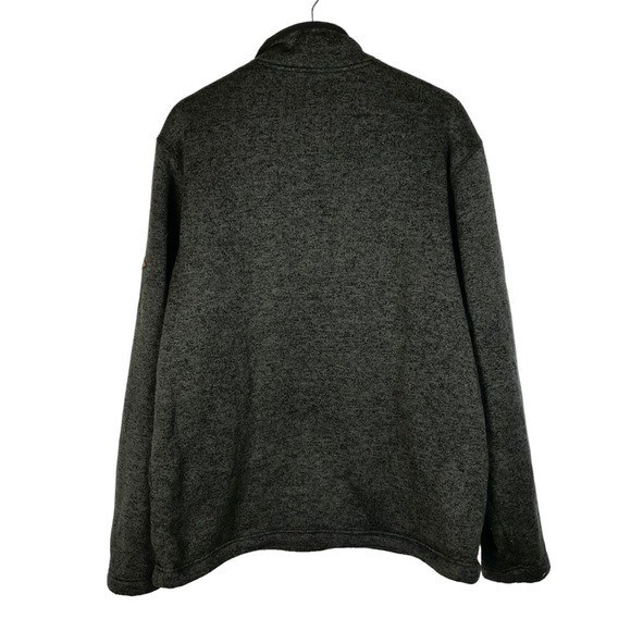 Orvis Dark Gray Brighton Knit Sherpa Lined Quarter Zip Pullover L