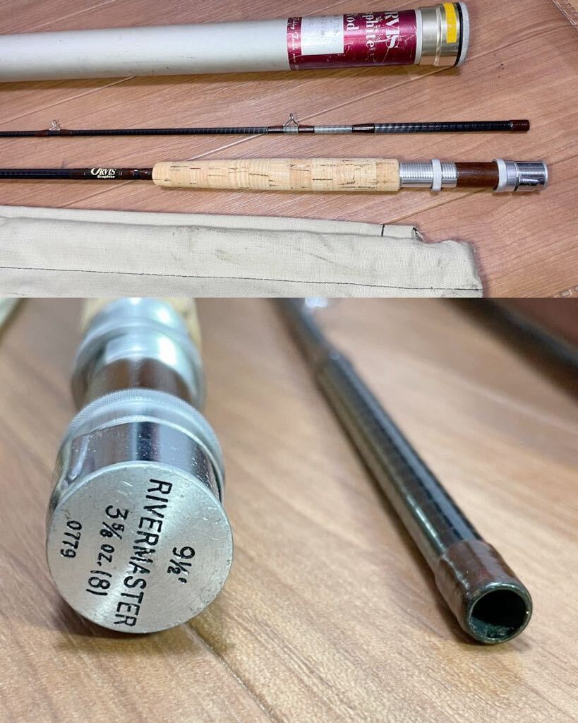 ORVIS Graphite RIVERMASTER 9.5ft 3-5/8oz 8 Fly Fishing Rod Red Label Early Old M