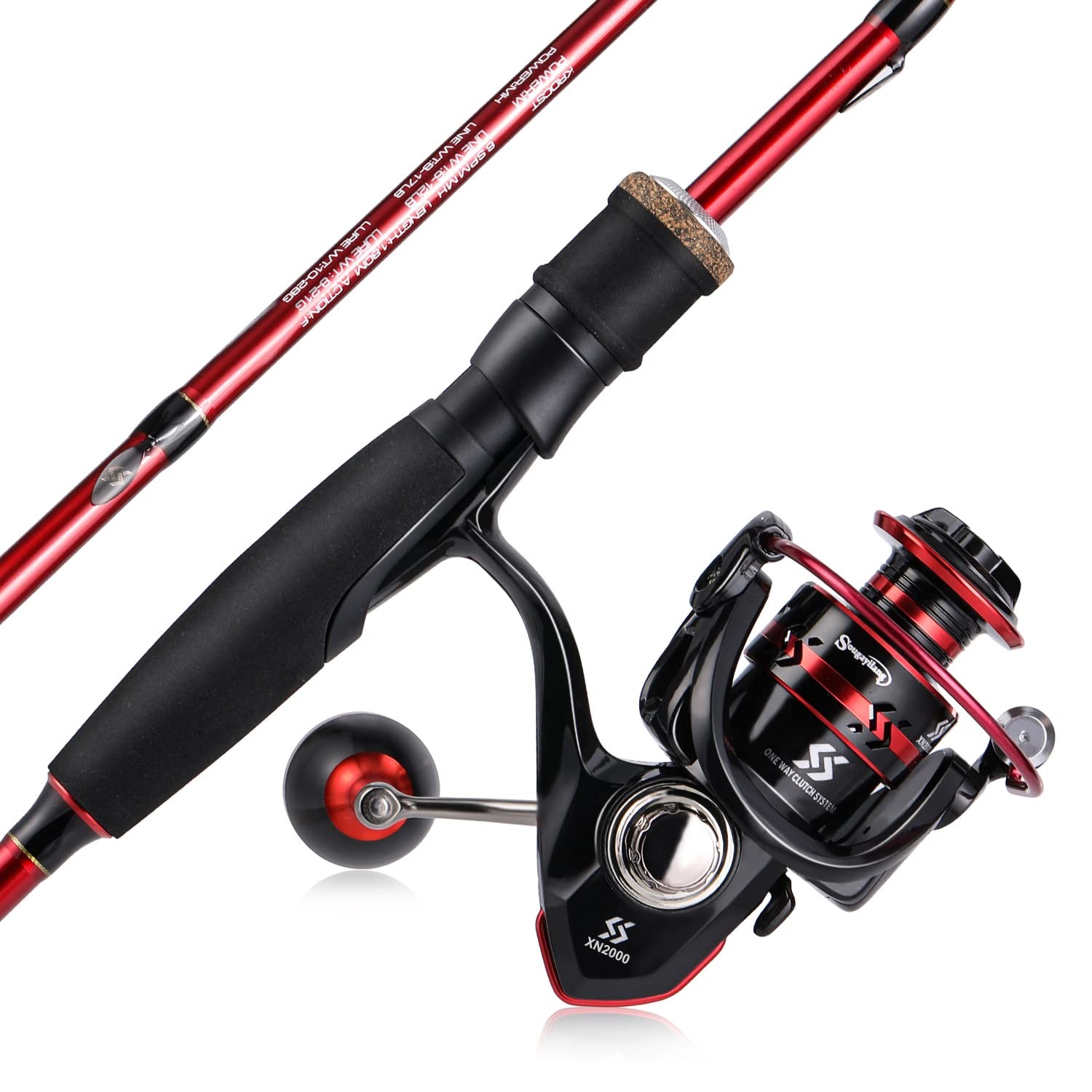 Sougayilang Fishing Rod & Reel Combo, 30-Ton Carbon, SS Guides, Twin-Tip