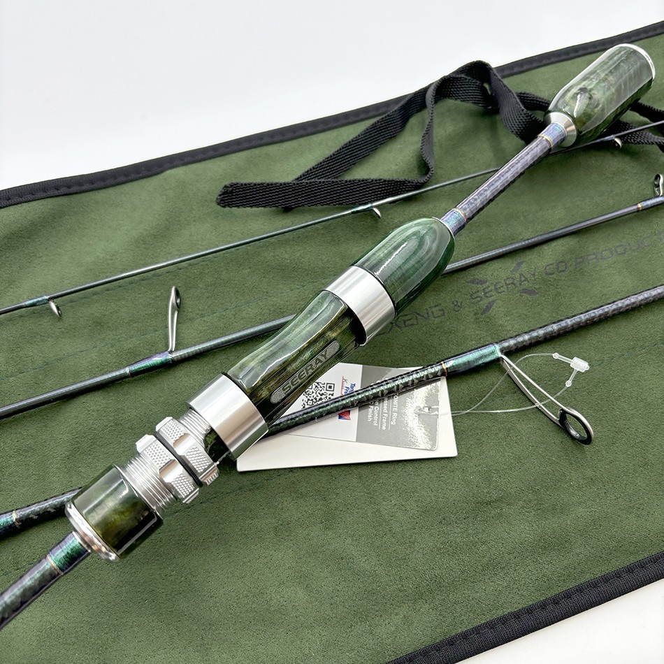 SEERAY Spinning Ultralight Rod 4’7” 5’6” 2-8 lb Travel Fishing Rod Fast Fuji
