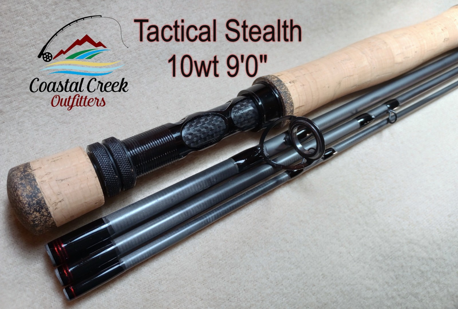 Coastal Creek Outfitters Tactical Stealth Fly Rod 10wt, 9’0″, Ready to Ship