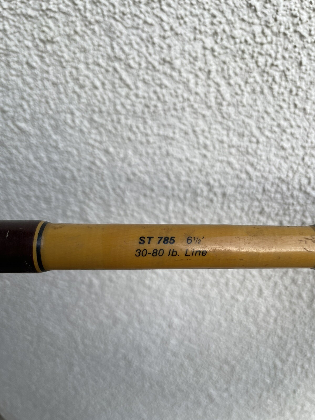 Vtg Fenwick ST 785 6 1/2’ Pacificstik Fenglass 30-80Lb Fishing Rod 7 Guides
