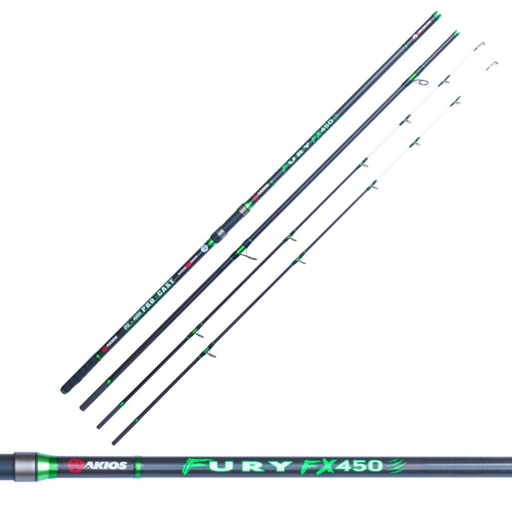 AKIOS Saltwater Fishing Surfcasting Twin Tipped Rod FURY FX450 TT 4.5m/15ft