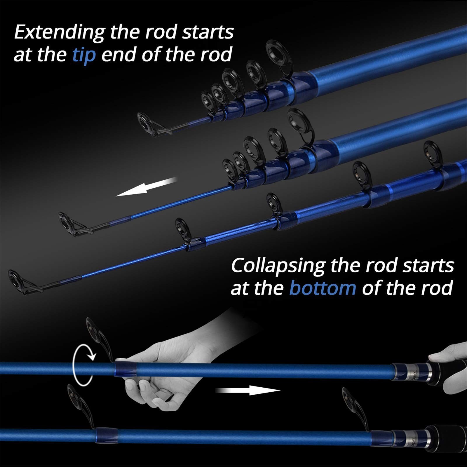 Kastking Compass Telescopic Fishing Rods Casting Rod6Ft – Medium – Moderate