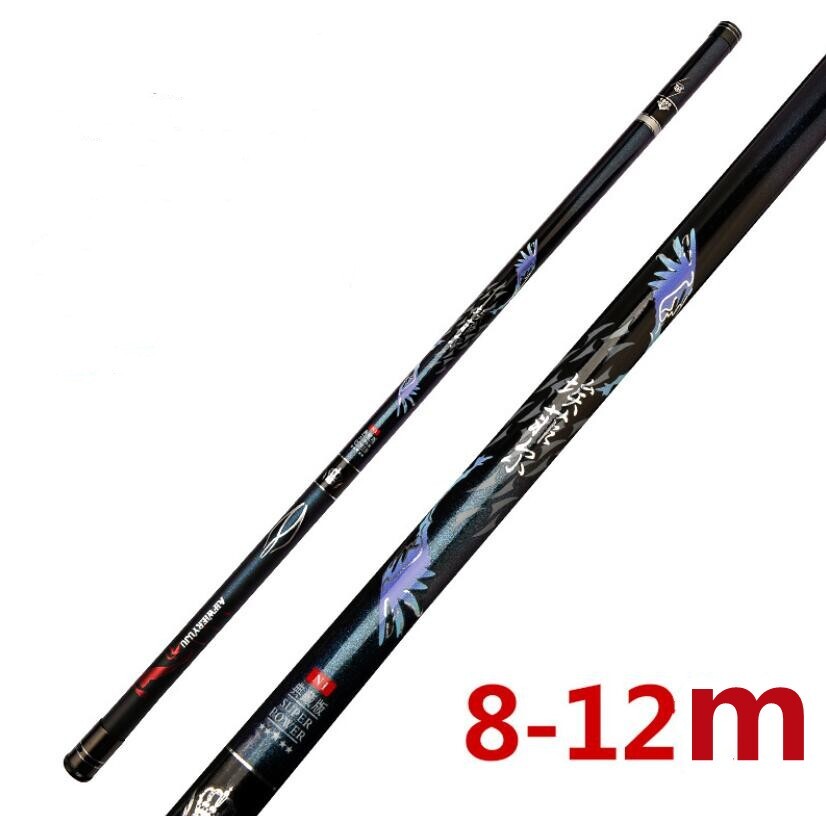 8m 9m 10m 11m 12m High Carbon Fishing Rod Telescopic Carp Pole Stream Hand Rods