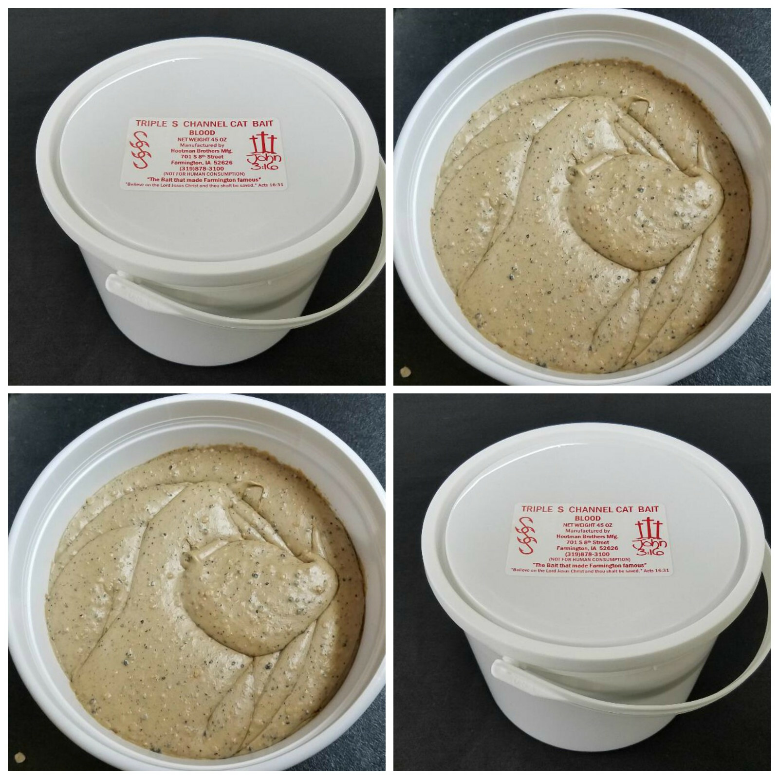 MIXED TRIPLE S CATFISH 2ea BLOOD/ 2ea Cheese SONNY’S SUPER STICKY CS OF 4 PAILS